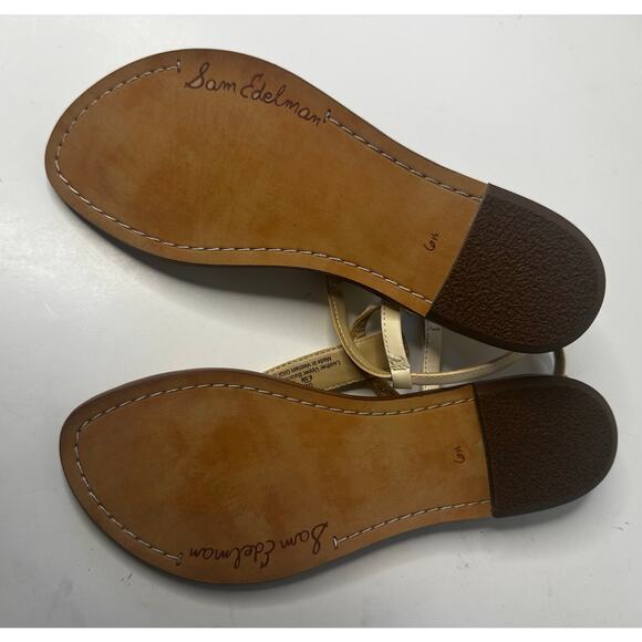 Sam Edelman Gigi Signet T-Strap Sandals Women Size 6.5 Ivory (off white) - Picture 4 of 6